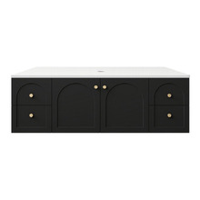 Stevie 1500mm Wall Hung Single Vanity with Stone Countertop